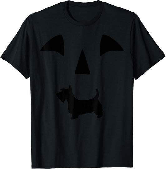 pumpkin Scottie Dog halloween T-Shirt - T-Shirt | Black