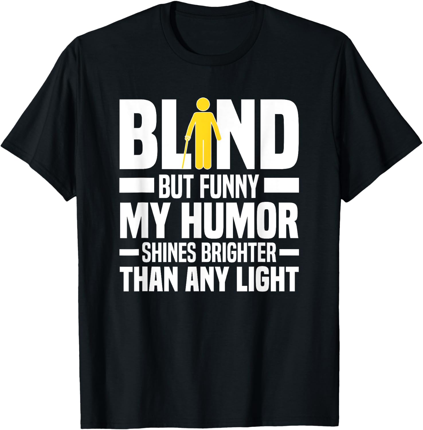 Funny Blind Braille Visually Impaired Blindness T-Shirt - T-Shirt | Black