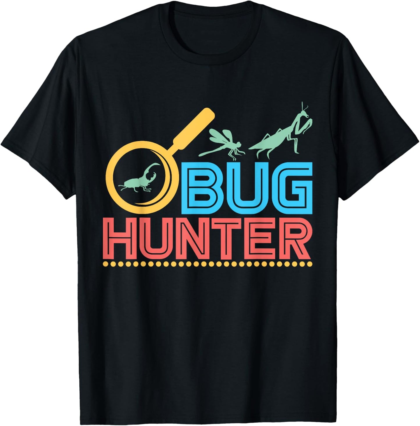 Bug Hunter Entomologist Insects for Boys Girls Kids T-Shirt - T-Shirt | Black