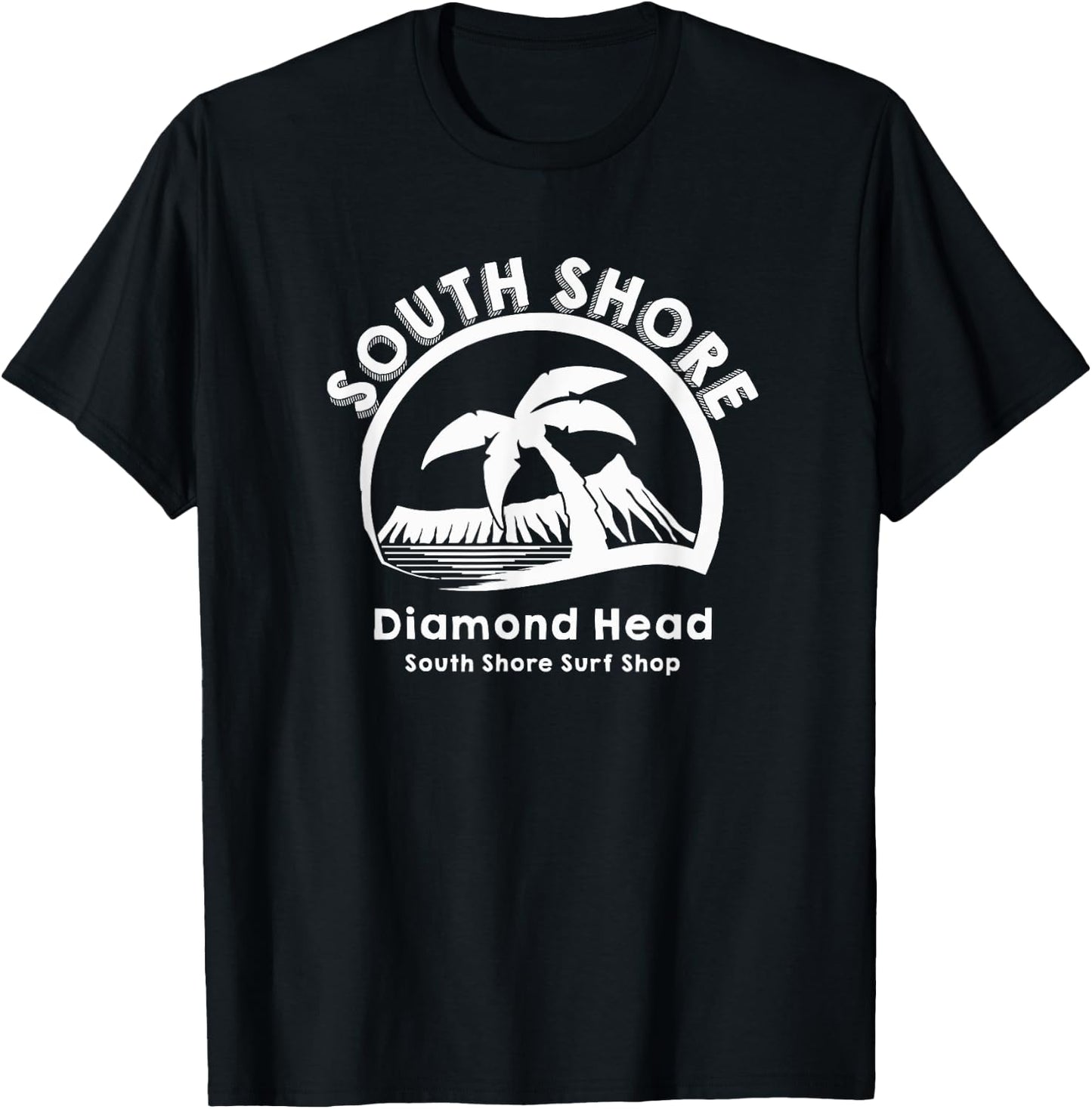 South Shore DiamondHead Hawaii Surf Shop T-Shirt - T-Shirt | Black