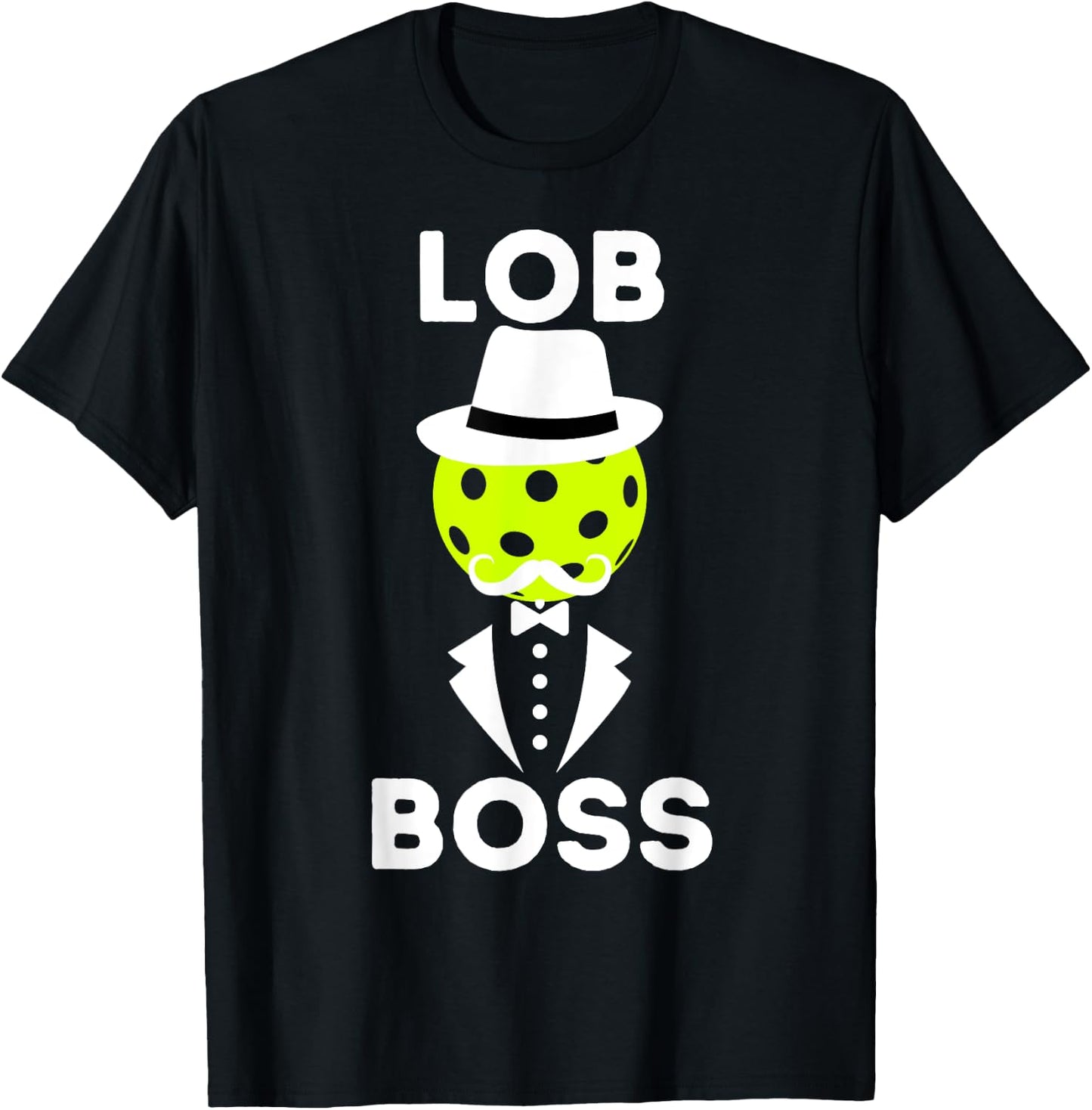 Funny Pickleball Retirement Lob Boss for Pickleball Lover T-Shirt - T-Shirt | Black