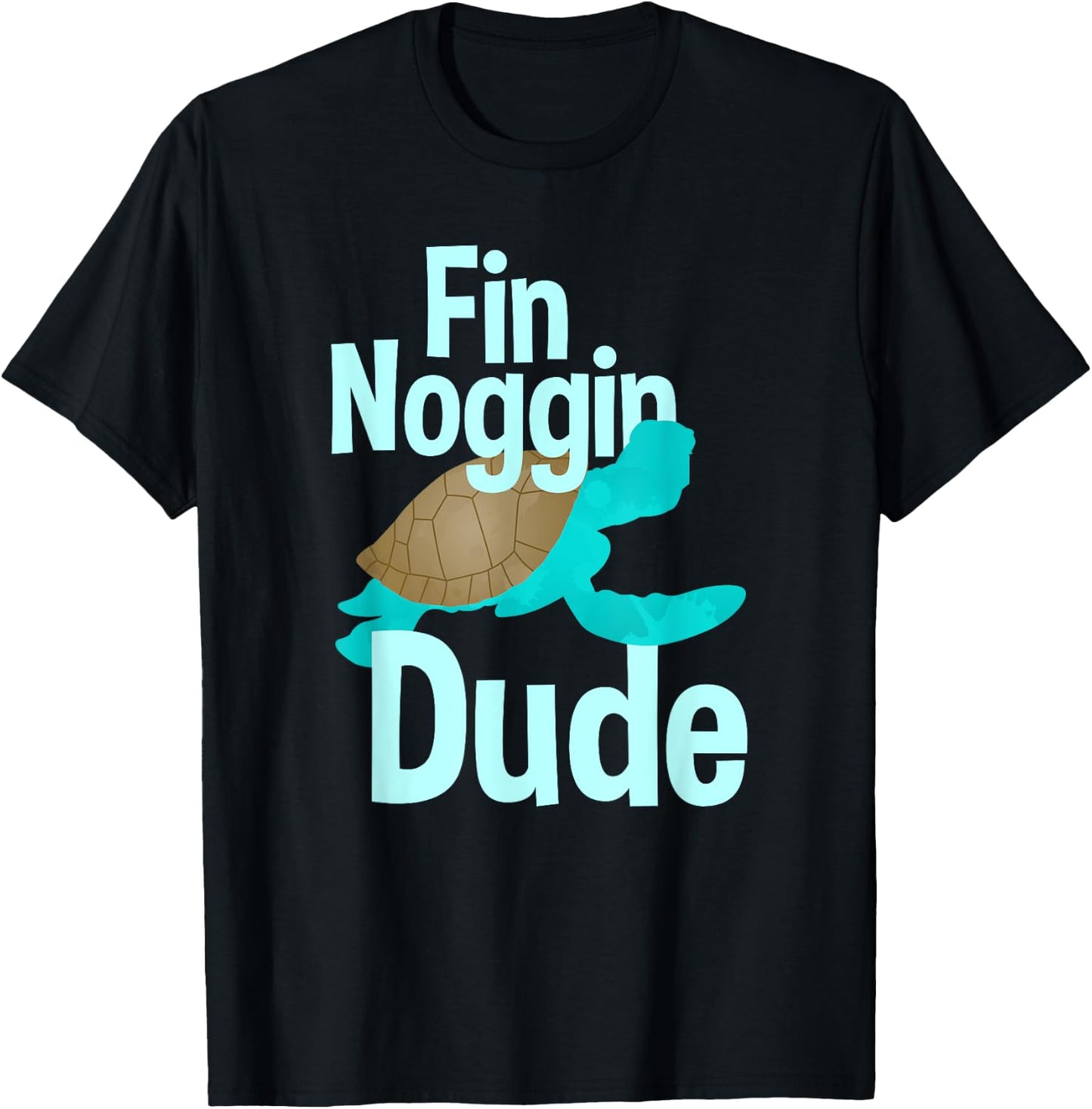 Fin Noggin Dude T-Shirt - T-Shirt | Black