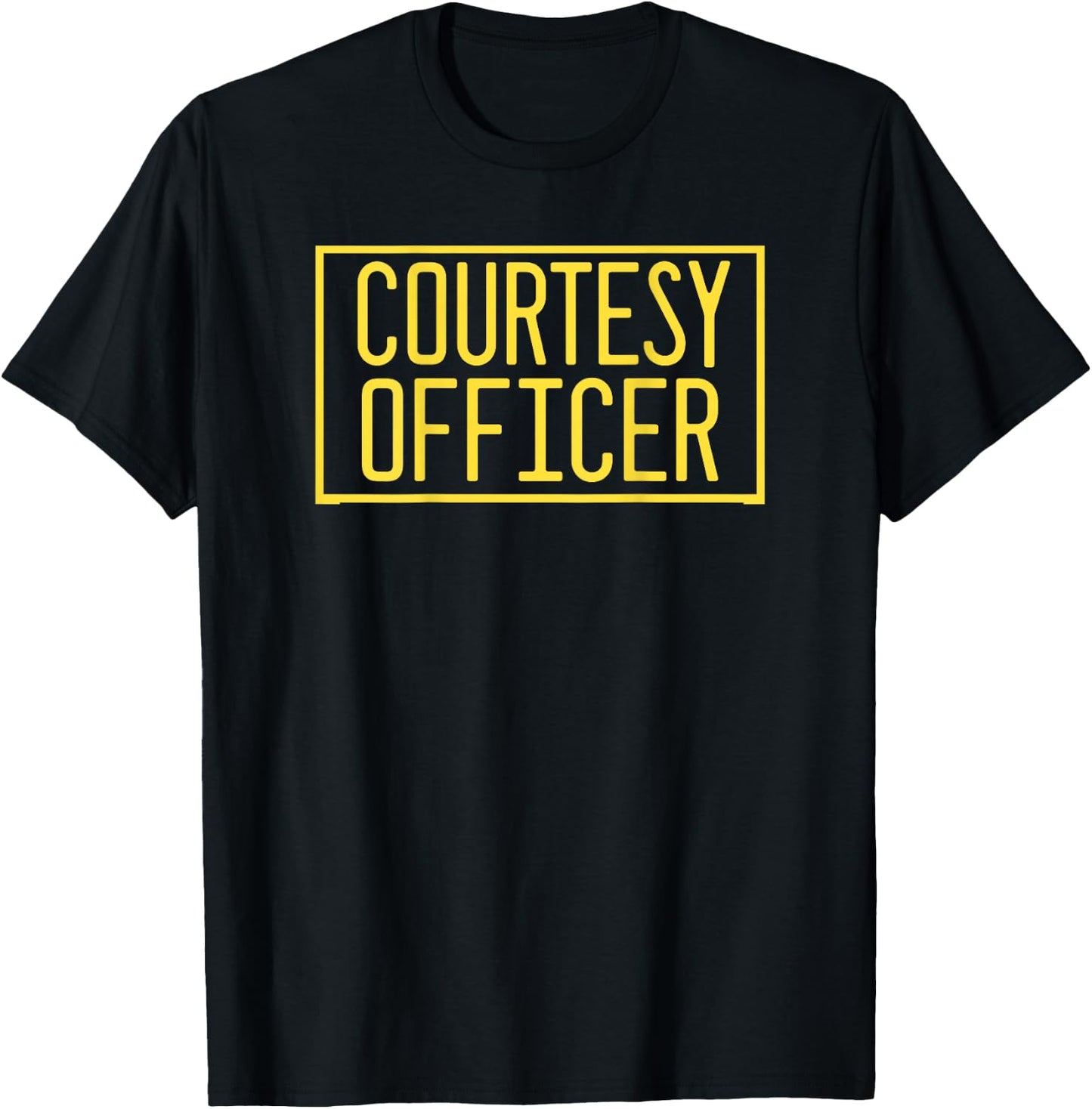 Courtesy Officer Back Side Print T-Shirt - T-Shirt | Black