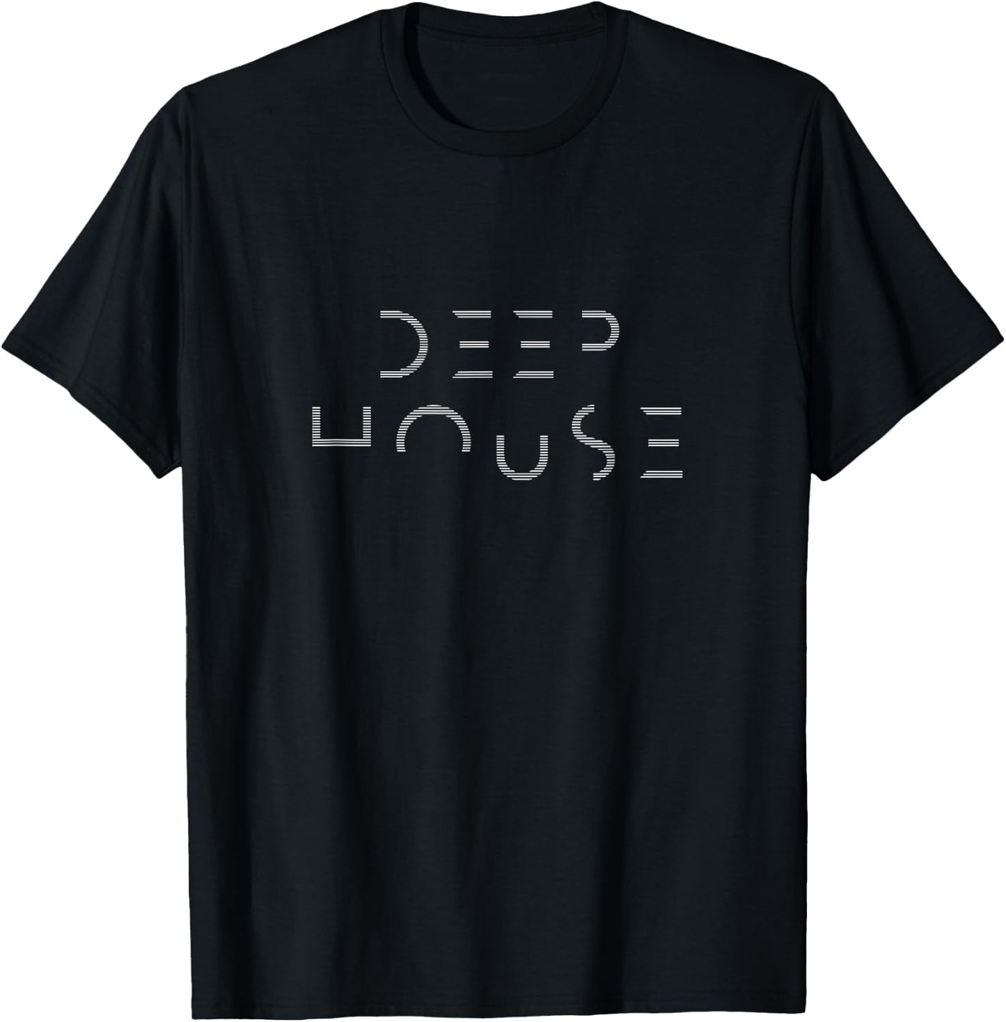 Deep House Music Art - Minimalist Design for DJ, Raver EDM T-Shirt - T-Shirt | Black