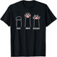 Rock Paper Scissors Cat paw T-Shirt - T-Shirt | Black