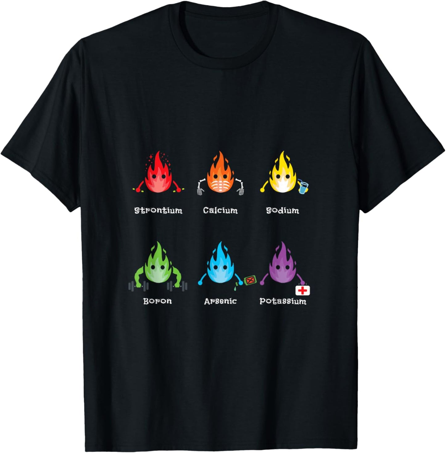 Periodic Elements Chemistry Lovers Science Teacher T-Shirt - T-Shirt | Black