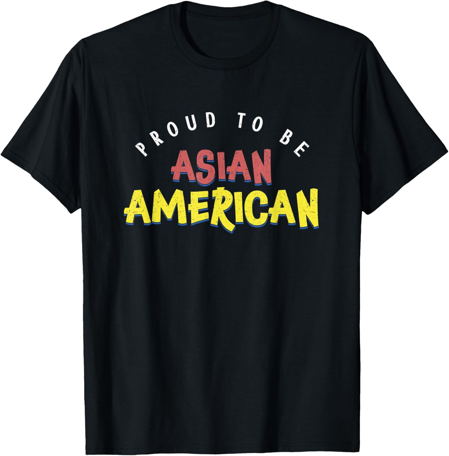 Proud To Be Asian American | US America | Patriotic Asian Men T-Shirt - T-Shirt | Black