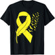 Spina Bifida Awareness Yellow Ribbon T-Shirt - T-Shirt | Black
