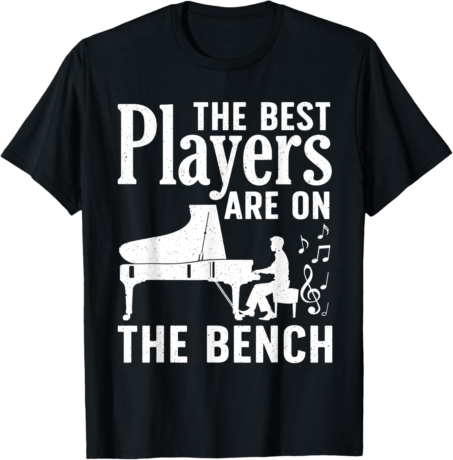 Funny Piano Player Women Music Lovers Piano Teacher T-Shirt - T-Shirt | Black