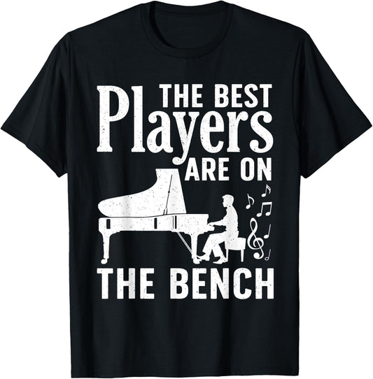 Funny Piano Player Women Music Lovers Piano Teacher T-Shirt - T-Shirt | Black