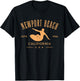 Newport Beach California Surf Design T-Shirt - T-Shirt | Black