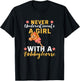 Never Underestimate a Girl with a Hobby Horse T-Shirt - T-Shirt | Black