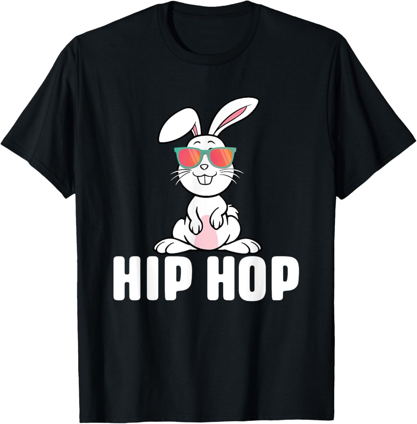 Hip Hop - Hipster Easter Sunday Bunny Christian Egg Hunting T-Shirt - T-Shirt | Black