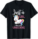 Just A Girl Who Loves Unicorns Funny Unicorn Gifts For Girls T-Shirt - T-Shirt | Black