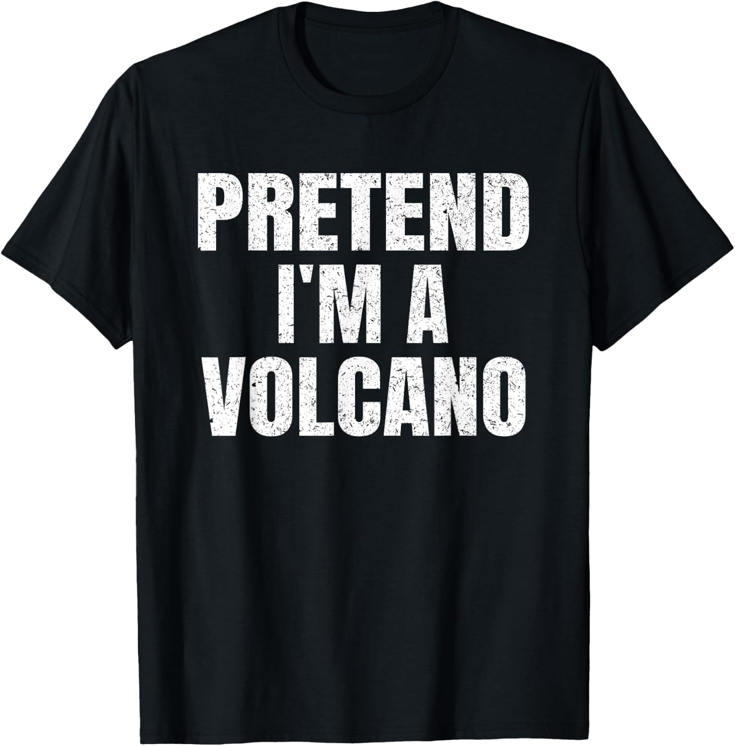 Pretend I'm A Volcano Easy Halloween Family Group Costume T-Shirt - T-Shirt | Black