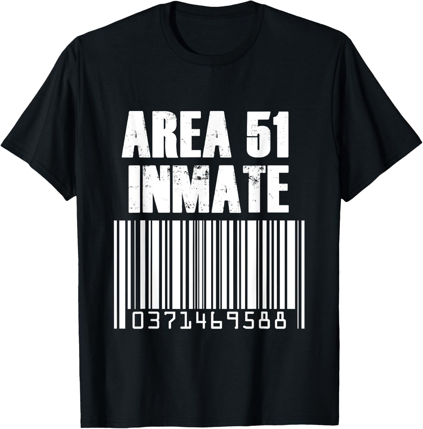 Area 51 Inmate Costume Alien Jail Barcode T-Shirt - T-Shirt | Black