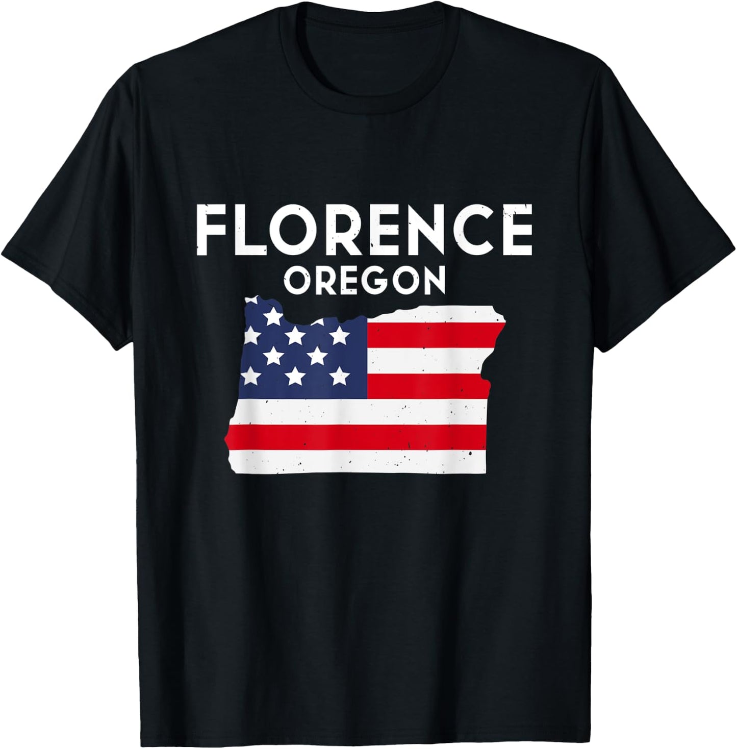 Florence Oregon USA State America Travel Oregonian T-Shirt - T-Shirt | Black