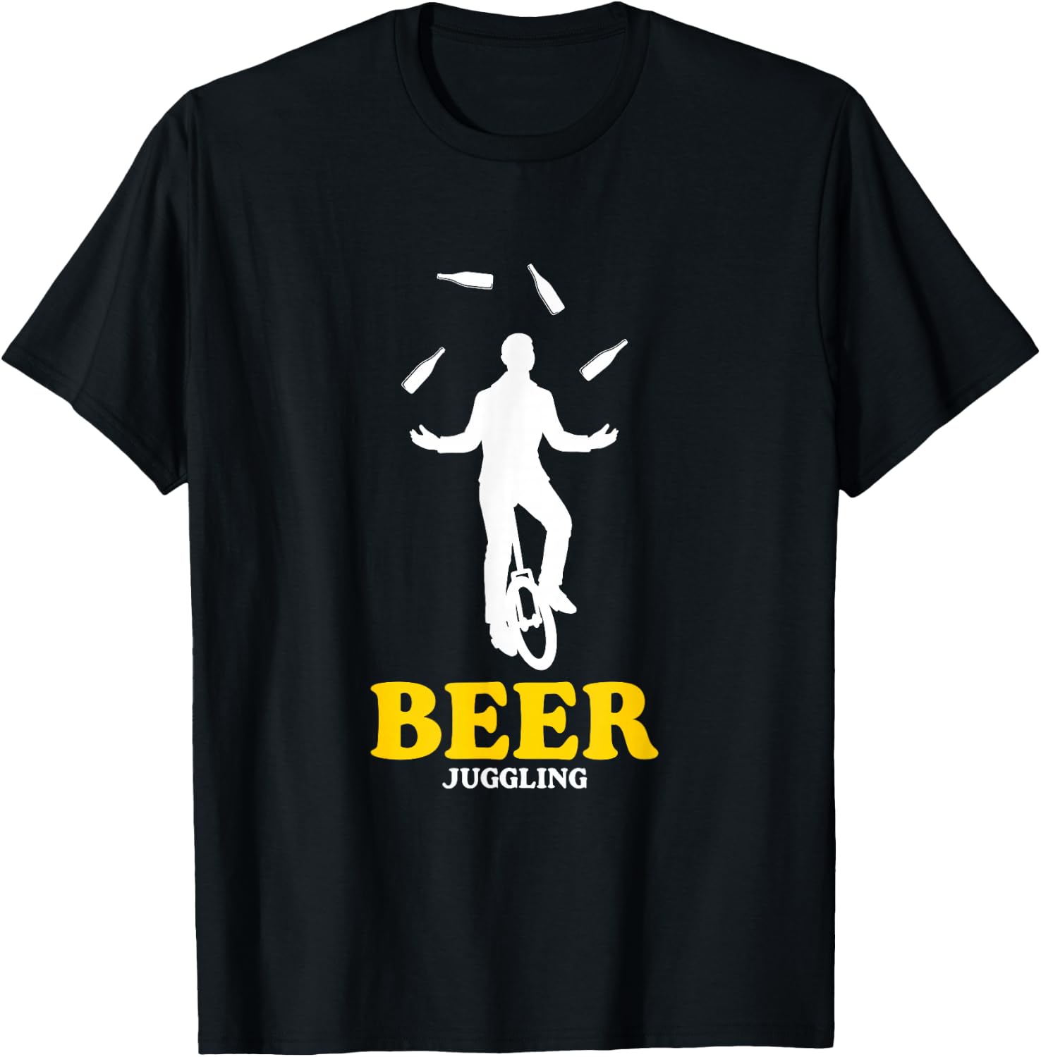 Funny Beer Juggling | Beer Bottles Juggler T-Shirt - T-Shirt | Black