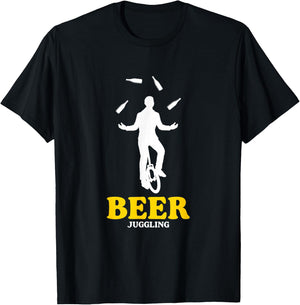 Funny Beer Juggling | Beer Bottles Juggler T-Shirt - T-Shirt | Black