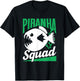 Piranha Squad Retro Lover Piranhas Fish T-Shirt - T-Shirt | Black