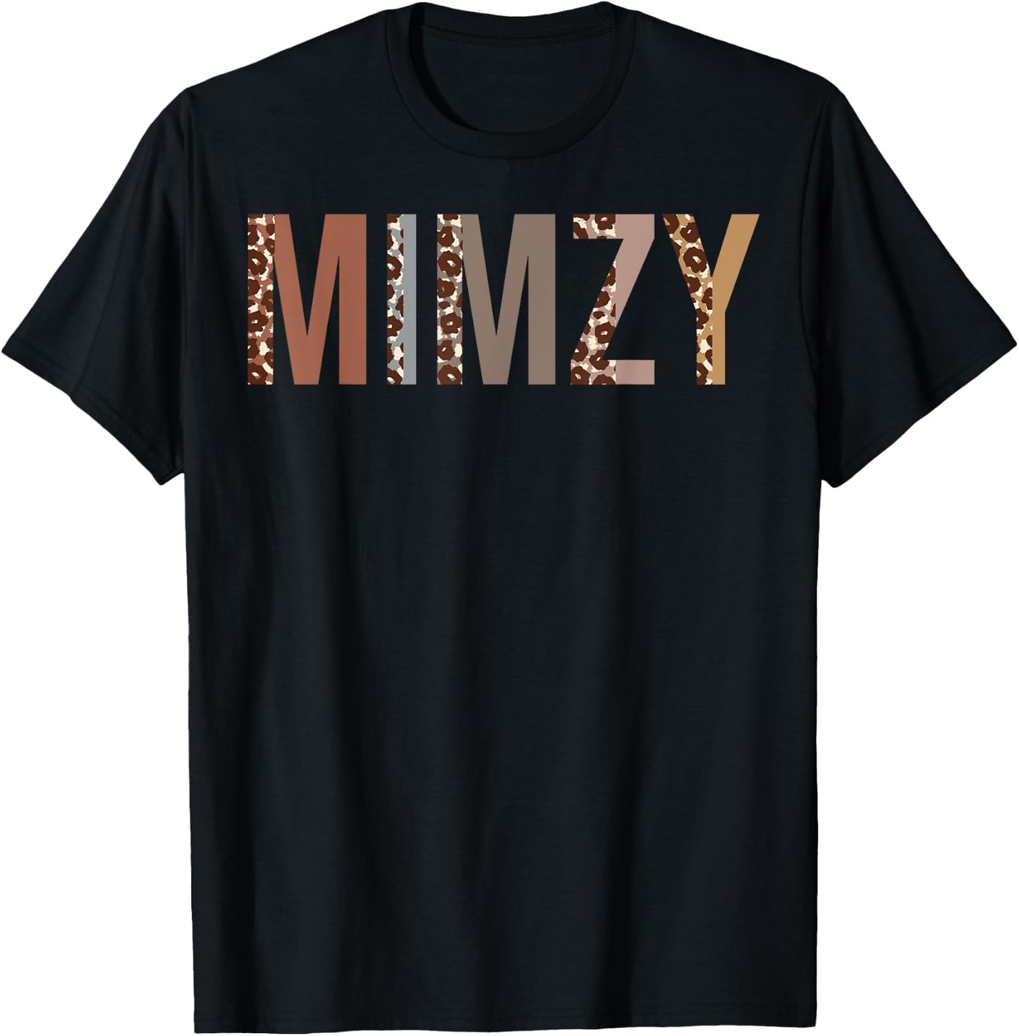 Mimzy Leopard Print Mom Cute Mothers Day Funny Grandma T-Shirt - T-Shirt | Black