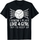 Funny Volleyball Design Girls Volleyball Player T-Shirt - T-Shirt | Black