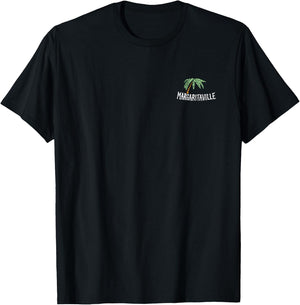 Margaritaville Wastin Away Again in Margaritaville -Adults Black Palm Tree Tropical Classic Fit Short Sleeve T-Shirt - T-Shirt | Black