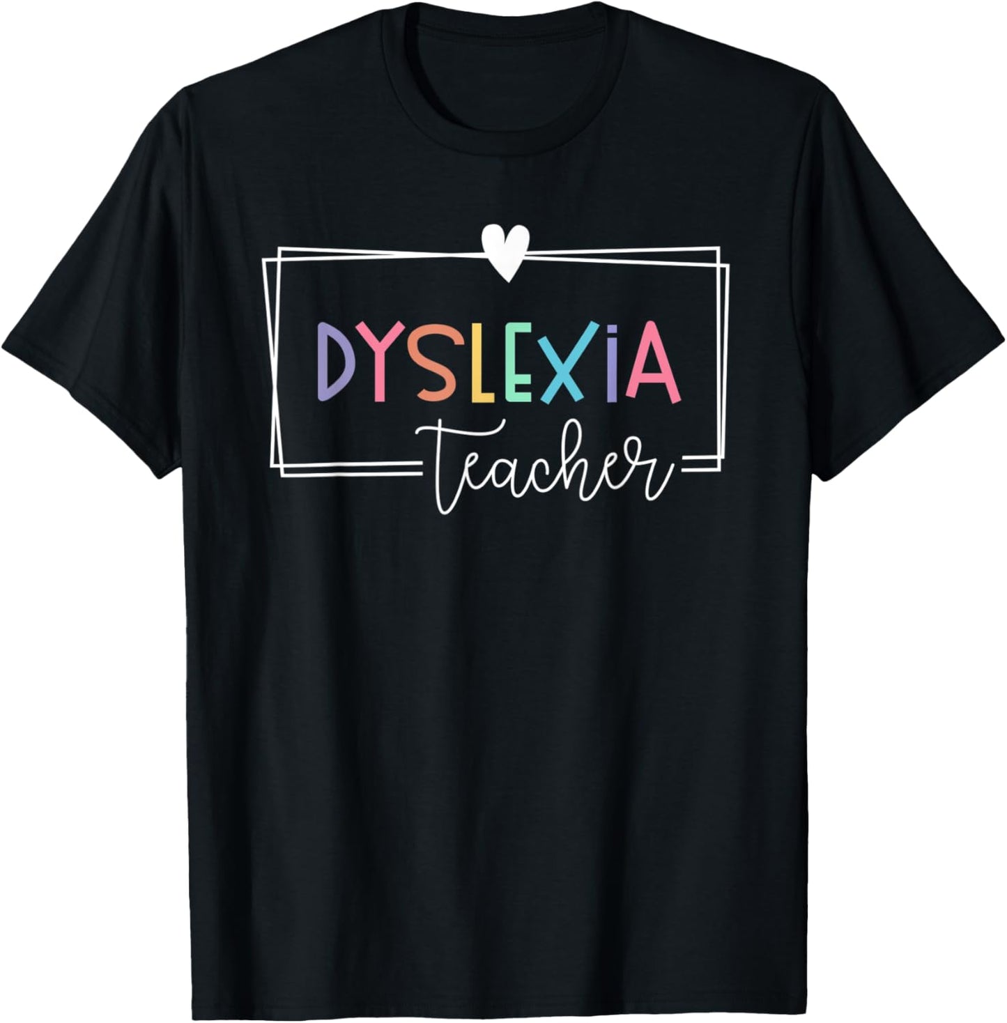 Dyslexia Awareness Therapist Reading Specialist Teacher T-Shirt - T-Shirt | Black