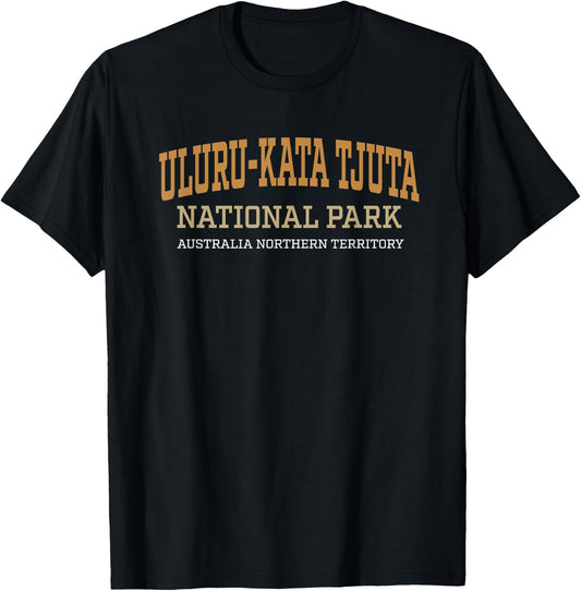 Uluru-Kata Tjuta National Park - Northern Territory Athletic T-Shirt - T-Shirt | Black