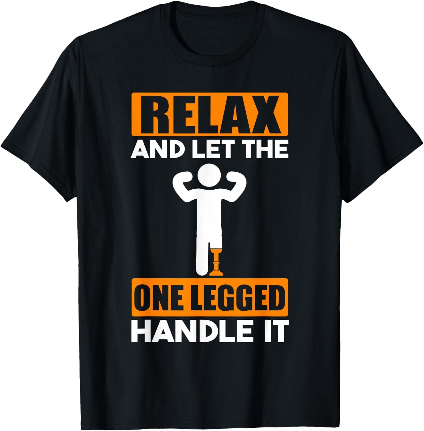 Artificial Leg Prosthetic & Leg Prosthesis Leg Amputee T-Shirt - T-Shirt | Black