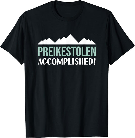 Preikestolen Accomplished Hiking Norway The Pulpit Rock T-Shirt - T-Shirt | Black