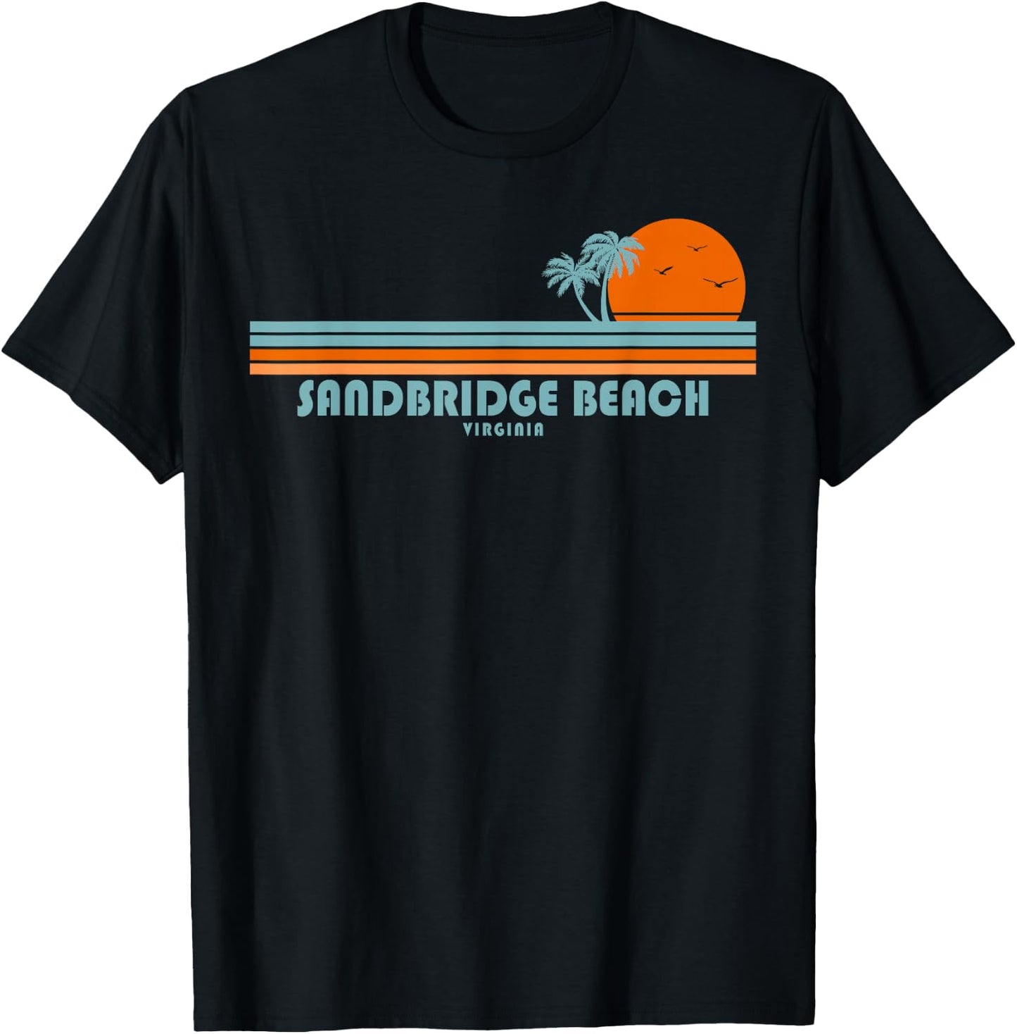 Sandbridge Beach Virginia T-Shirt - T-Shirt | Black