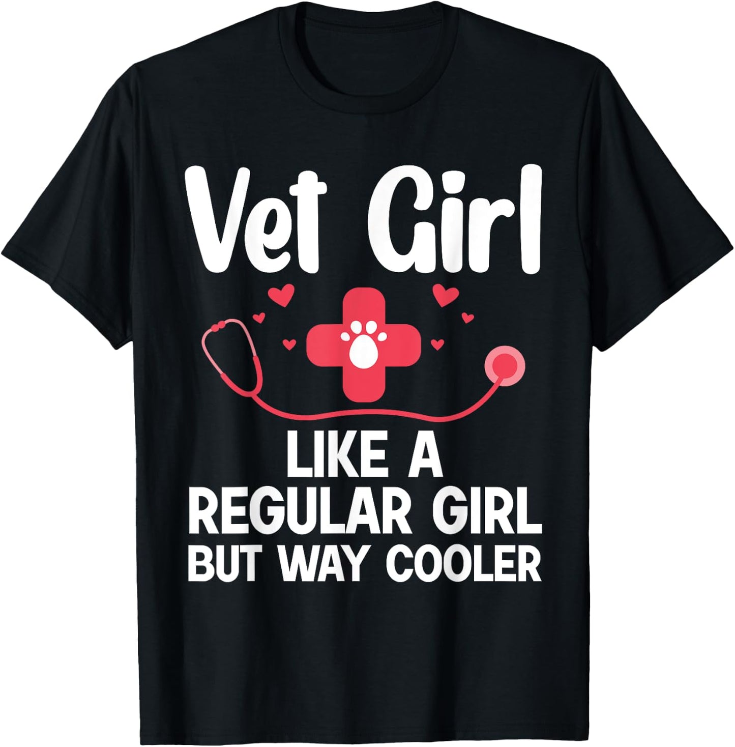 Funny Veterinarian Art For Girls Women Veterinary Week Lover T-Shirt - T-Shirt | Black