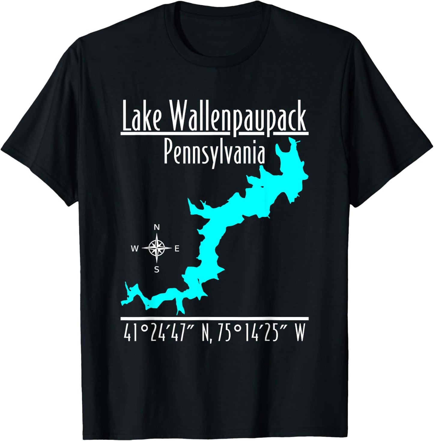 Modern Lake Wallenpaupack, Pennsylvania T-Shirt - T-Shirt | Black
