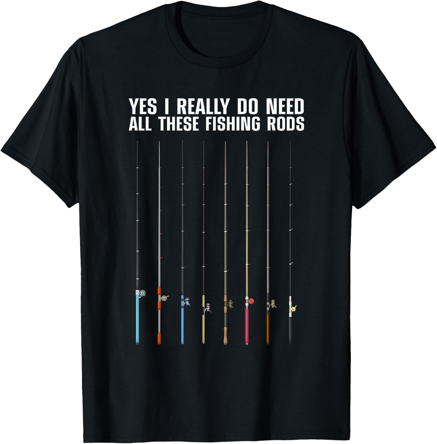 Cool Fishing Women Fishermen Fishing Rod Hook Fisher T-Shirt - T-Shirt | Black