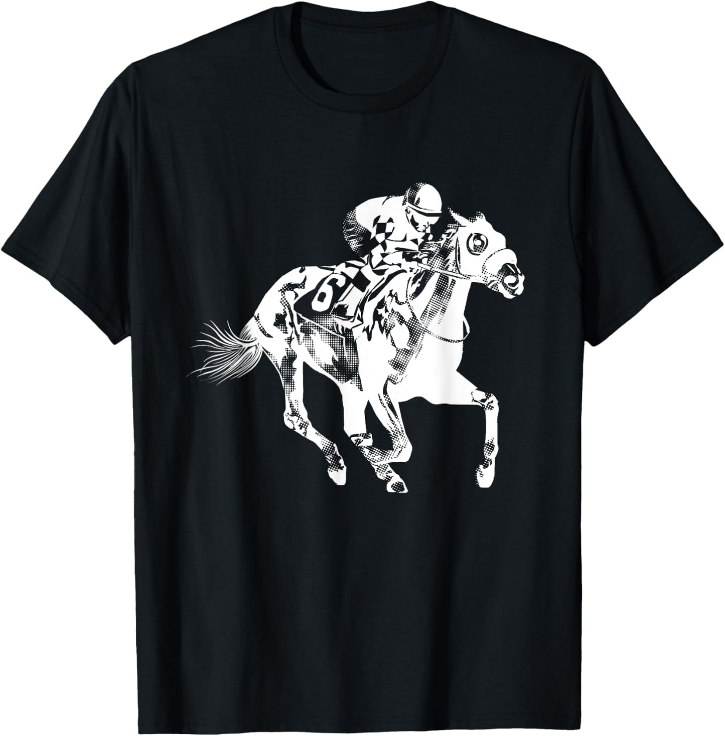 Cool Horse Racing Animal Fan Gift Men Women Kids -Adults -Youth Black Short Sleeve Horse-racing- Funny Horseracing Jockey Rider Horseback Riding Lover Outfit T-Shirt - T-Shirt | Black
