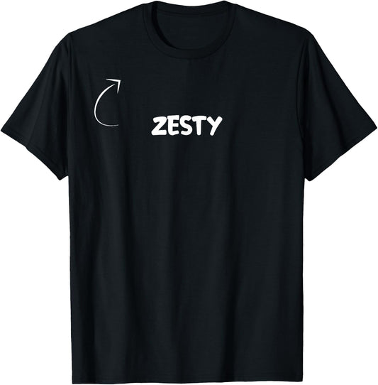 Describe Yourself With These -Adults Black Small Classic Fit Short Sleeve I'm Zesty Funny Personality Character Reference T-Shirt - T-Shirt | Black
