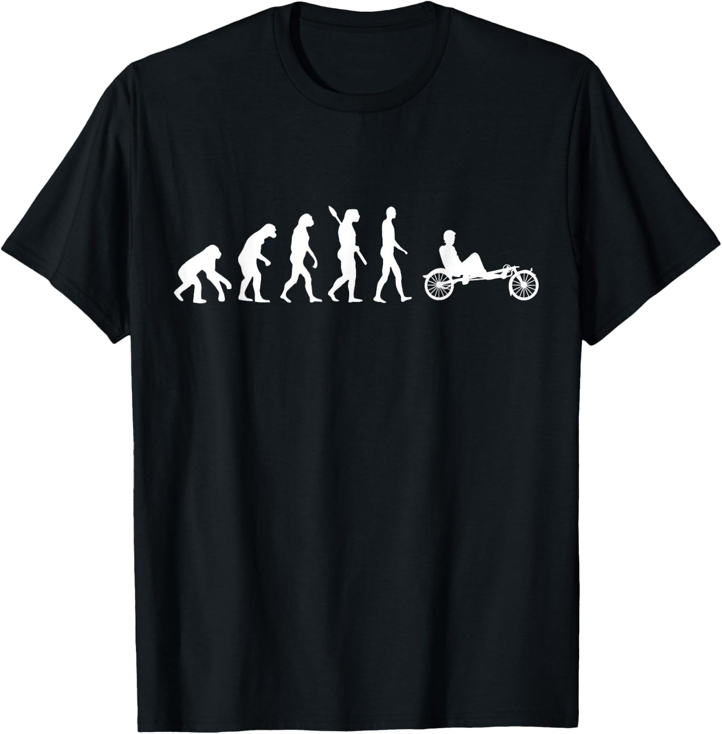 Recumbent Bike Cyclist Evolution Triker Recumbent Trike T-Shirt - T-Shirt | Black