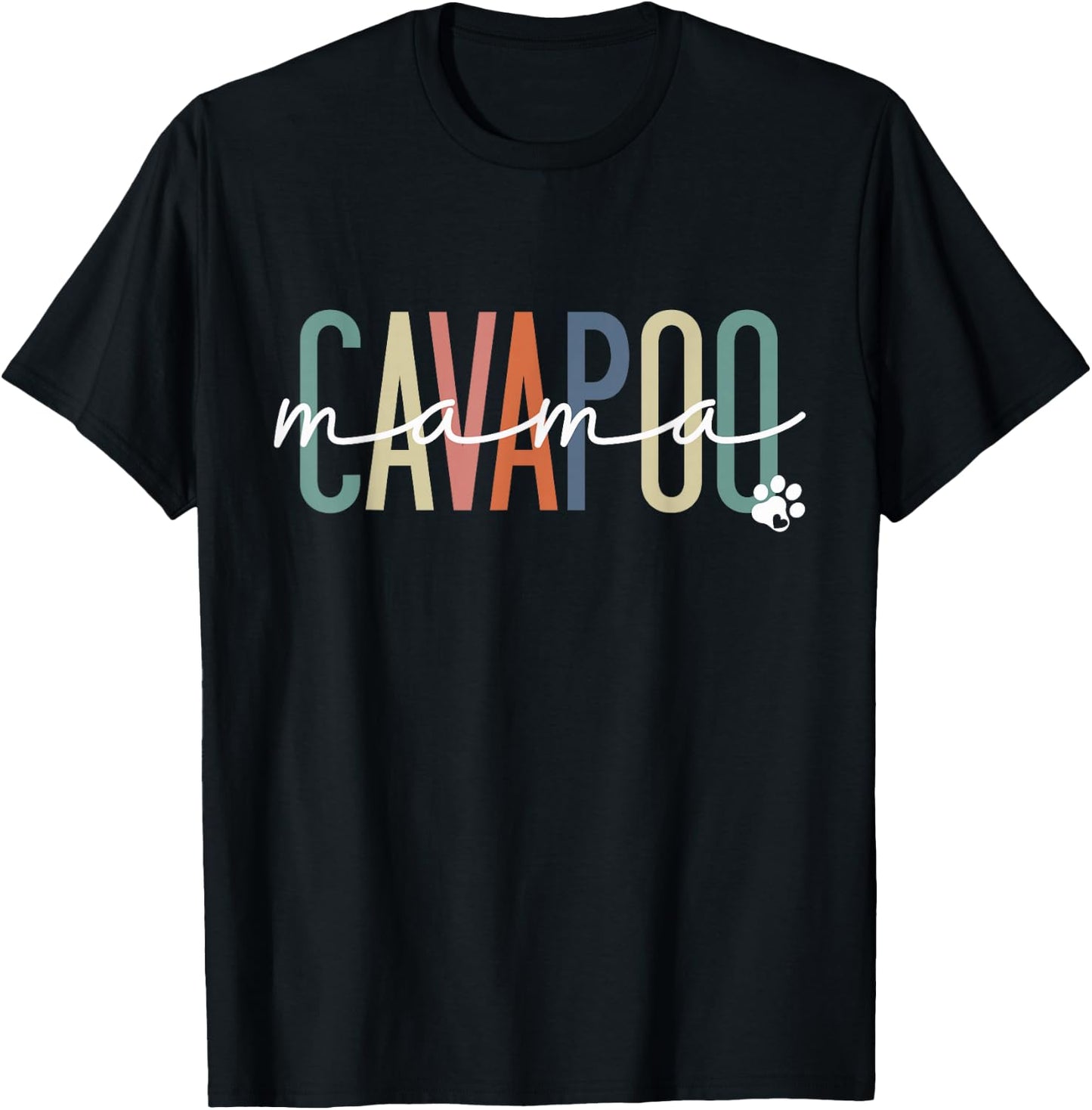 Cavapoo Mama Cavadoodle Dog Mom Mother's Day T-Shirt - T-Shirt | Black
