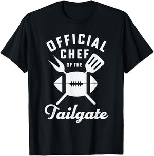 Tailgate Chef Football Tailgating Official Chef Tailgate T-Shirt - T-Shirt | Black