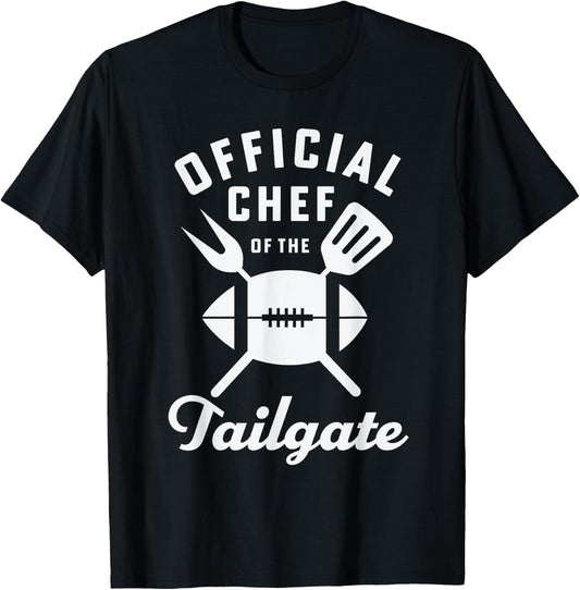 Tailgate Chef Football Tailgating Official Chef Tailgate T-Shirt - T-Shirt | Black