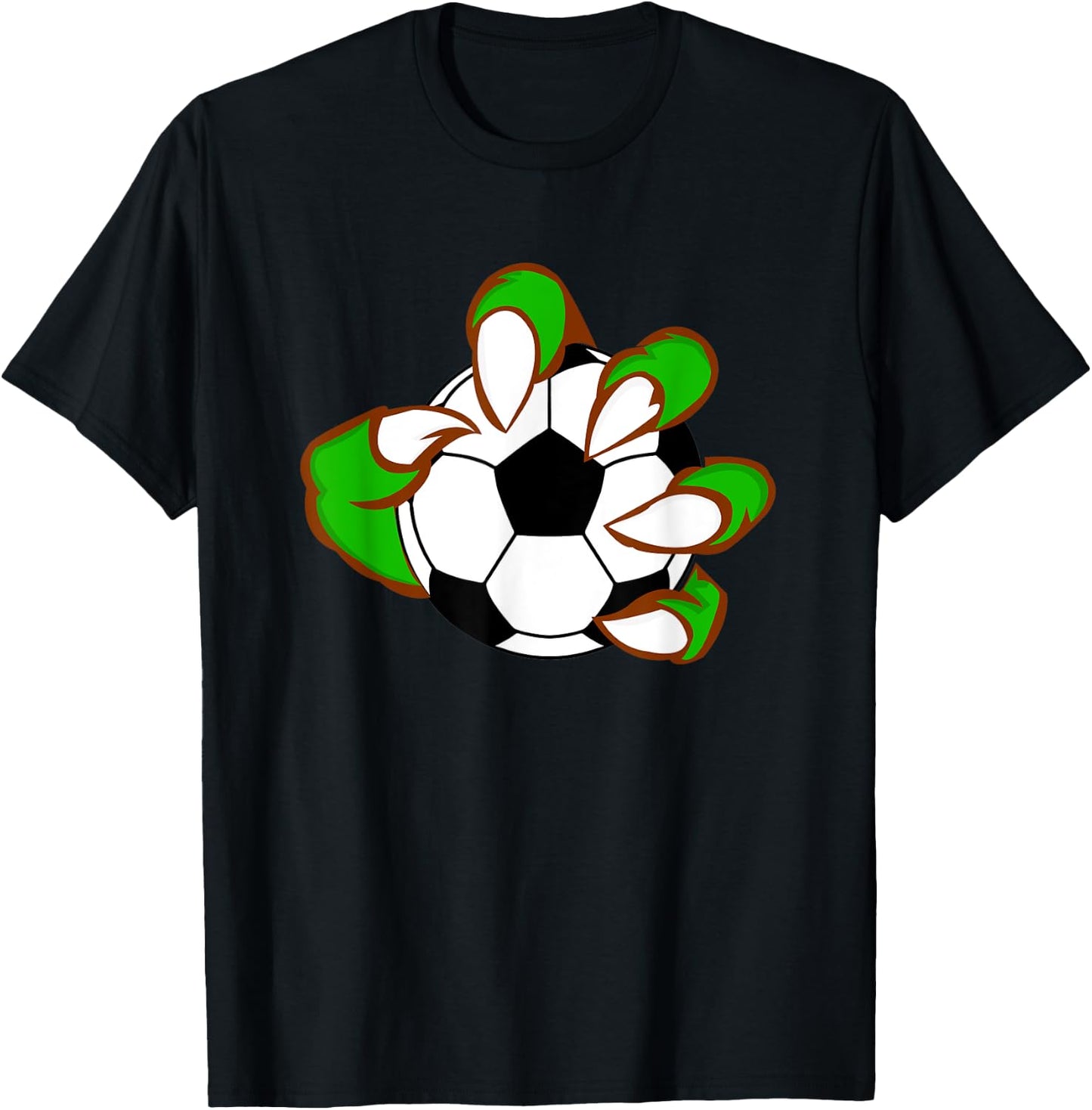 Monster Claw Football Ball Design Sport Lovers T-Shirt - T-Shirt | Black
