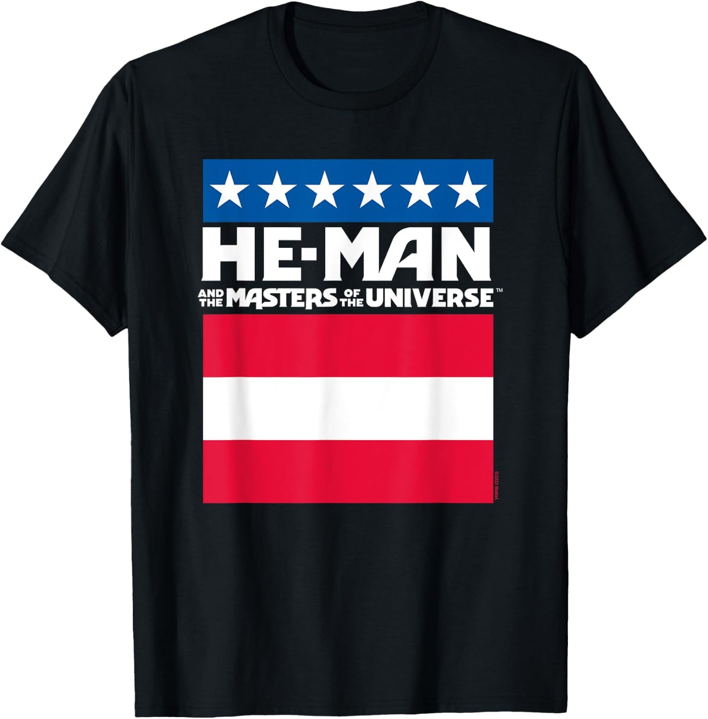 Masters Of The Universe - He-Man Logo Flag T-Shirt - T-Shirt | Black
