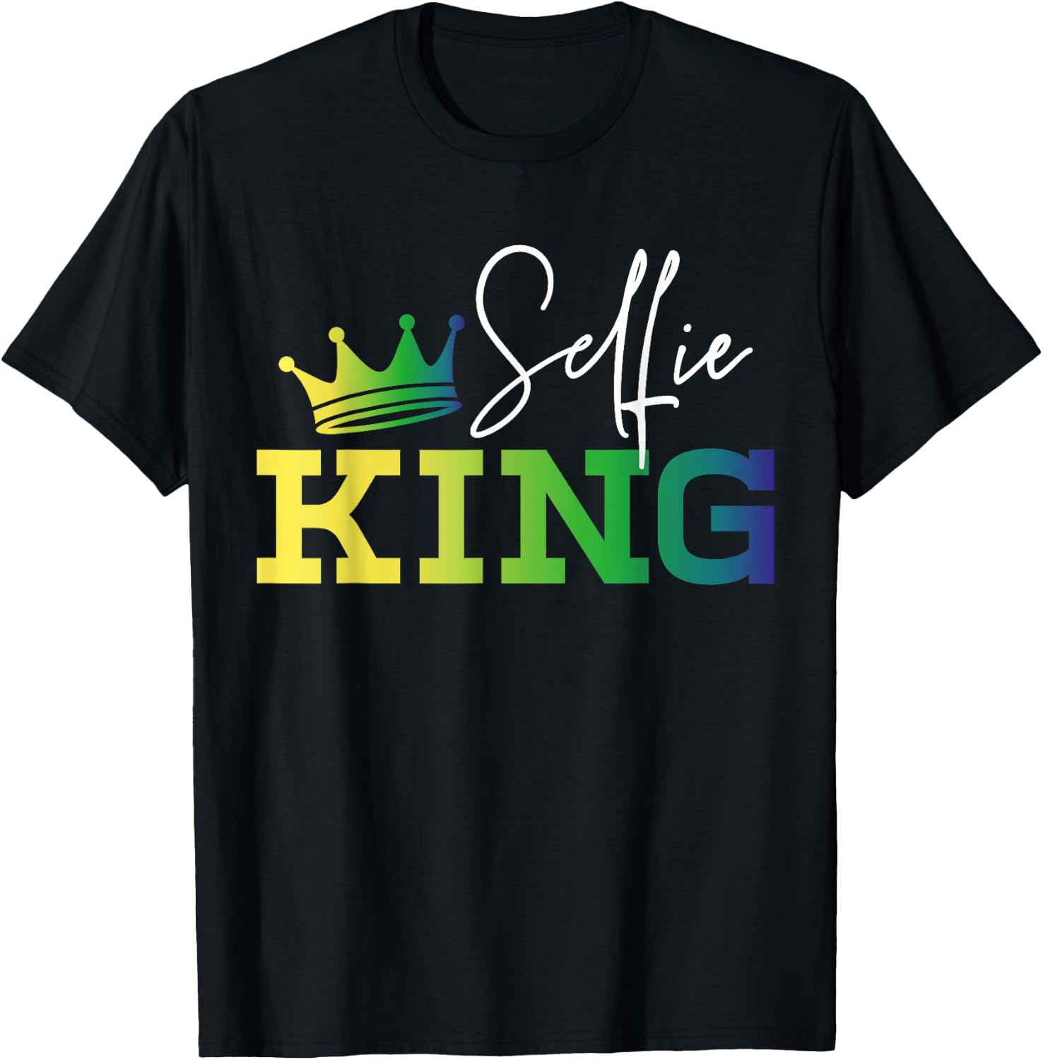 Selfie King Camera Lovers Photography Videography T-Shirt - T-Shirt | Black