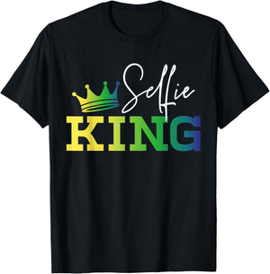 Selfie King Camera Lovers Photography Videography T-Shirt - T-Shirt | Black