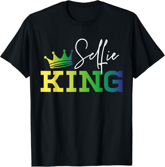 Selfie King Camera Lovers Photography Videography T-Shirt - T-Shirt | Black
