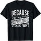Because I'm The Command Master Chief Petty Officer CMDCM T-Shirt - T-Shirt | Black