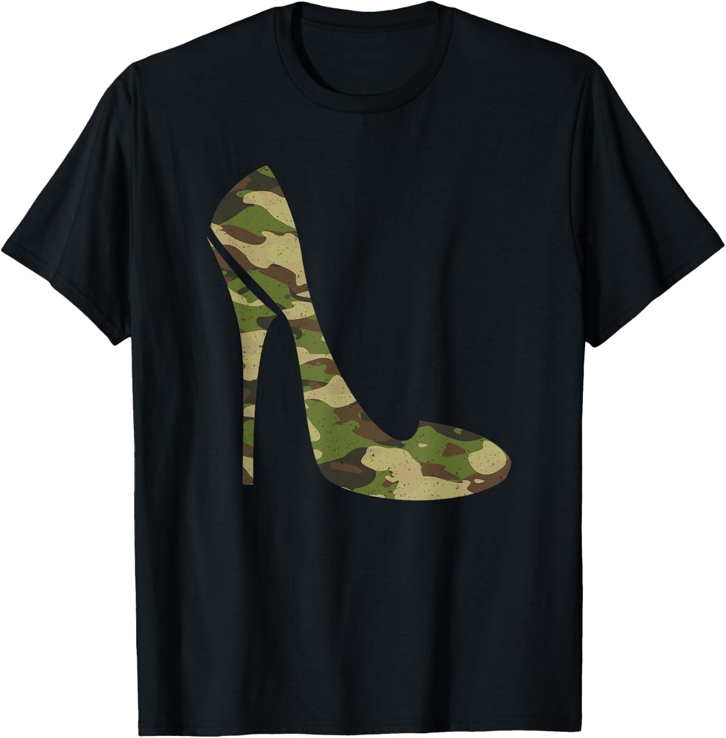 Cool Camouflage Art Girl Camo Clothes Costume Camo T-Shirt - T-Shirt | Black