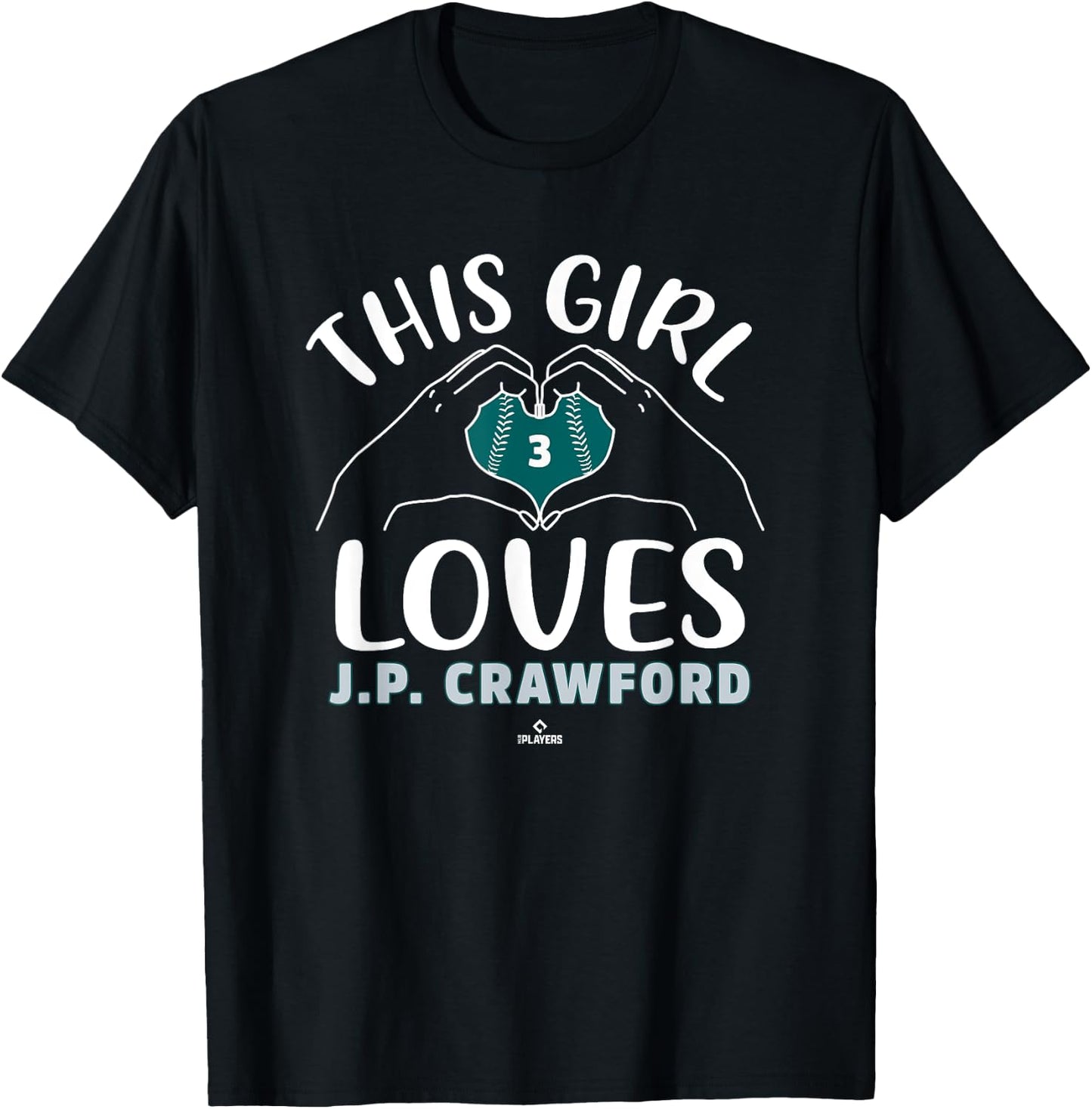This Girl Loves JP Crawford Seattle MLBPA T-Shirt - T-Shirt | Black