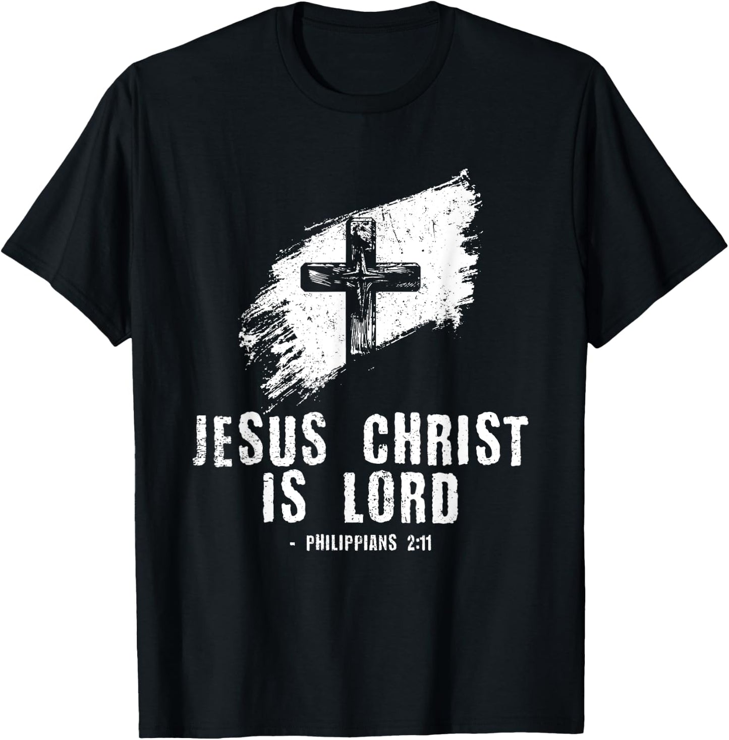 Jesus is Lord Bible Verse Philippians 2:11 Christianity T-Shirt - T-Shirt | Black